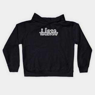 I Love Typography Kids Hoodie